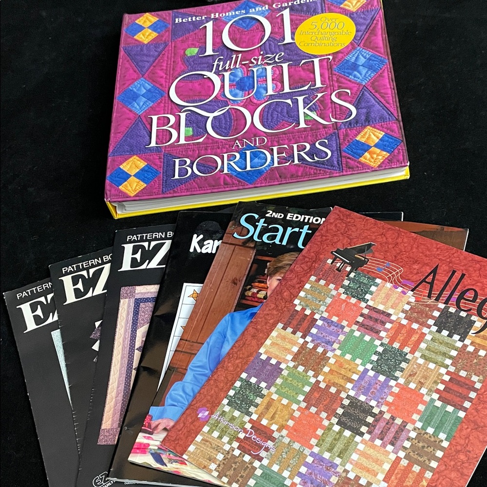 Vintage 7 Quilting Book Collection with Colorful Covers B3